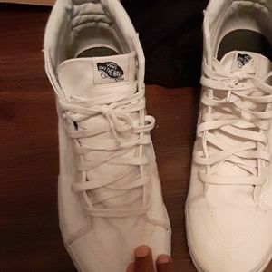 White high-top vans
